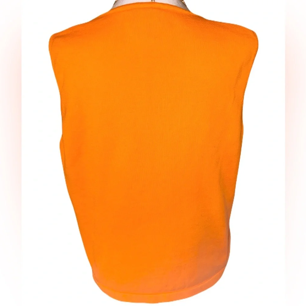 Lilly Pulitzer Sleeveless Cotton Tangerine Orange Sweater XL - Picture 4 of 9